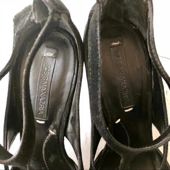 Black velvet BCBGMaxAzria stiletto pumps - Picture 6 of 8
